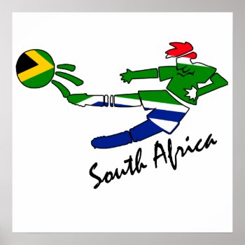 South Africa Soccer Player Poster by nitsupak at Zazzle