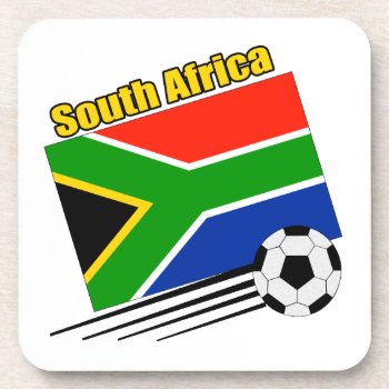 South Africa Soccer Team Coaster by worldwidesoccer at Zazzle