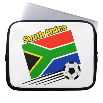 South Africa Soccer Team Laptop Sleeve by worldwidesoccer at Zazzle