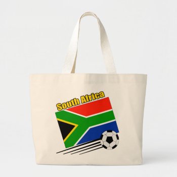 South Africa Soccer Team Large Tote Bag by worldwidesoccer at Zazzle