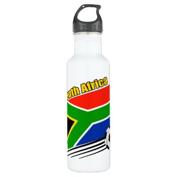 South Africa Soccer Team Stainless Steel Water Bottle by worldwidesoccer at Zazzle