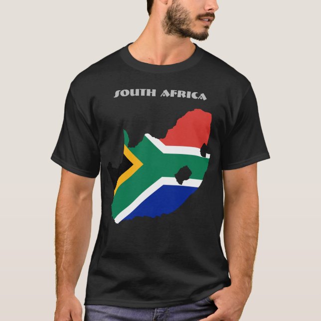 SOUTH AFRICA Special Customizable Black Tourist T-Shirt (Front)