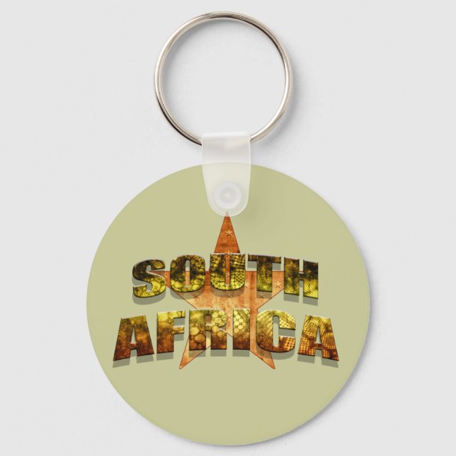 South Africa Star Tees & South African Star gifts Keychain (Front)