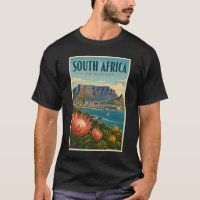 South Africa Table Mountain Illustration Travel