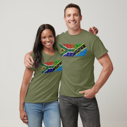 South Africa Tanzania expat chevrons flags DISTRE T_Shirt