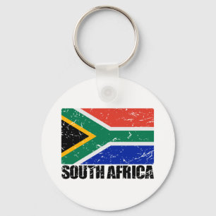 South Africa Vintage Flag Keychain