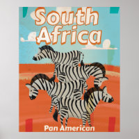 South Africa Vintage Travel Poster
