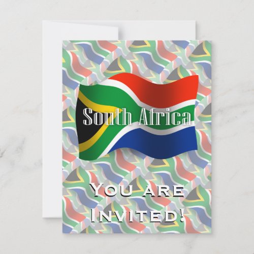 South Africa Waving Flag Invitation