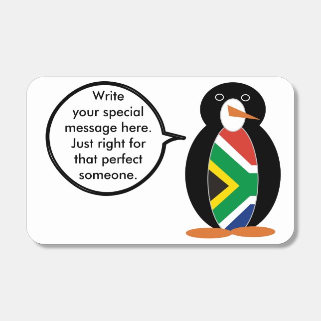 South Africa Wildlife Penguin Personalized Gift Matchboxes (Front)