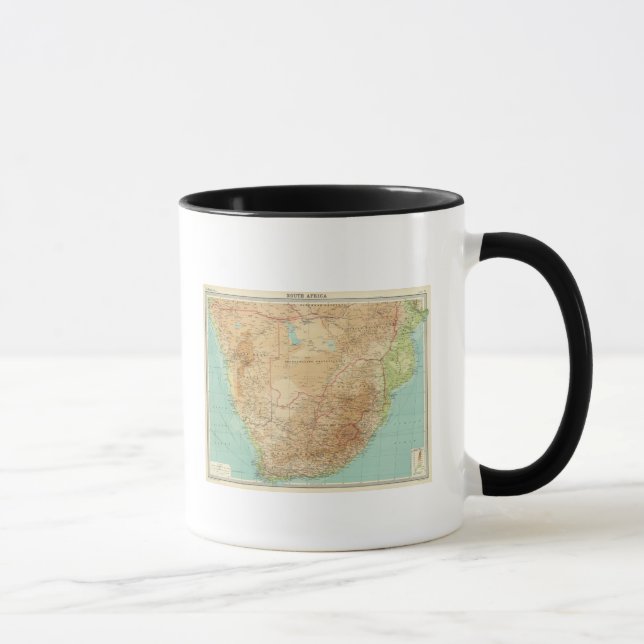 South Africa with shipping routes Mug (Right)