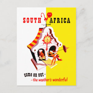 South Africa, wonderful weather pointer, vintage Postcard