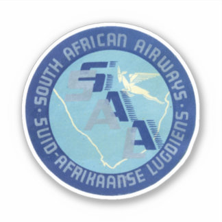South African Airways Africa Sticker