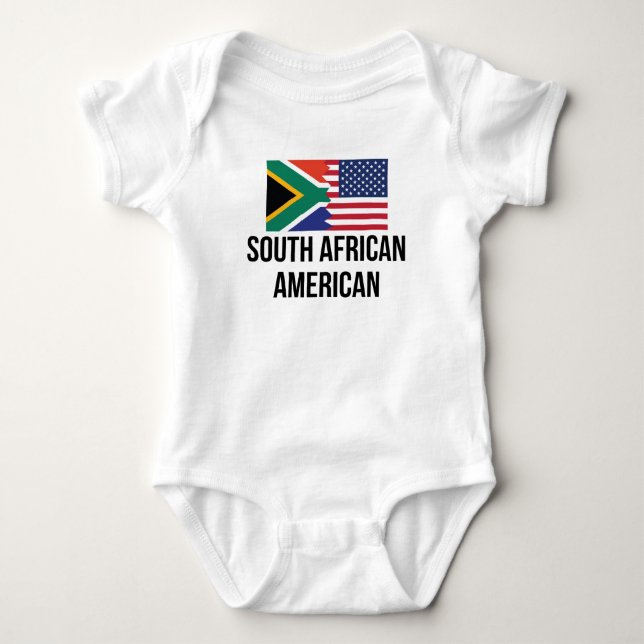 South African American Flag Baby Bodysuit (Front)