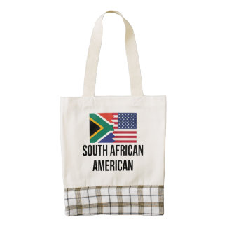 South African American Flag Zazzle HEART Tote Bag