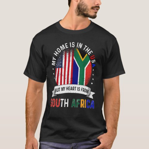 South African American Patriot Heart is from Afric T_Shirt