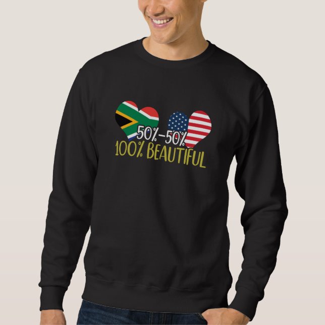 South African American Pride Black Beauty African  Sweatshirt (Front)