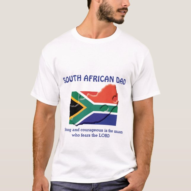 SOUTH AFRICAN DAD Strong Courageous Personalized T-Shirt (Front)