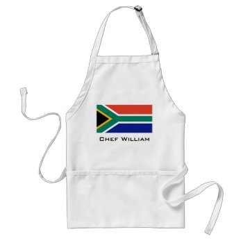 South African Flag Adult Apron by HappyPlanetShop at Zazzle