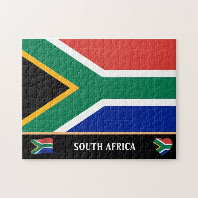 South African Flag & african country /South Africa Jigsaw Puzzle (Horizontal)