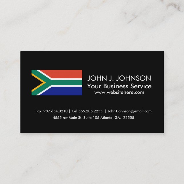 South African Flag Business Card (Front)