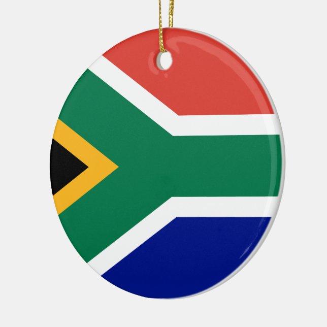 South African Flag Ceramic Ornament (Left)