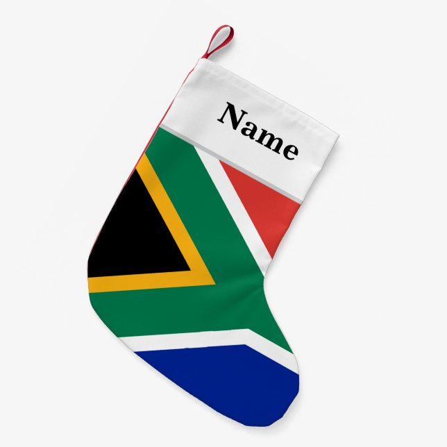 South African flag custom Christmas stocking (Front (Hanging))