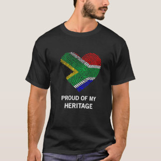 South African Flag DNA Heart Africa South Africa T-Shirt