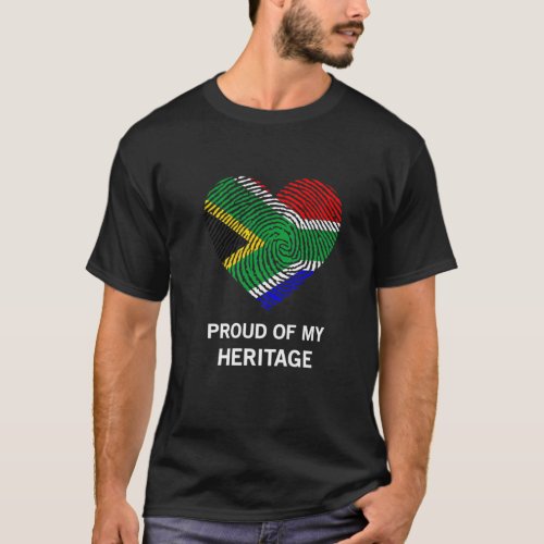 South African Flag DNA Heart Africa South Africa T_Shirt
