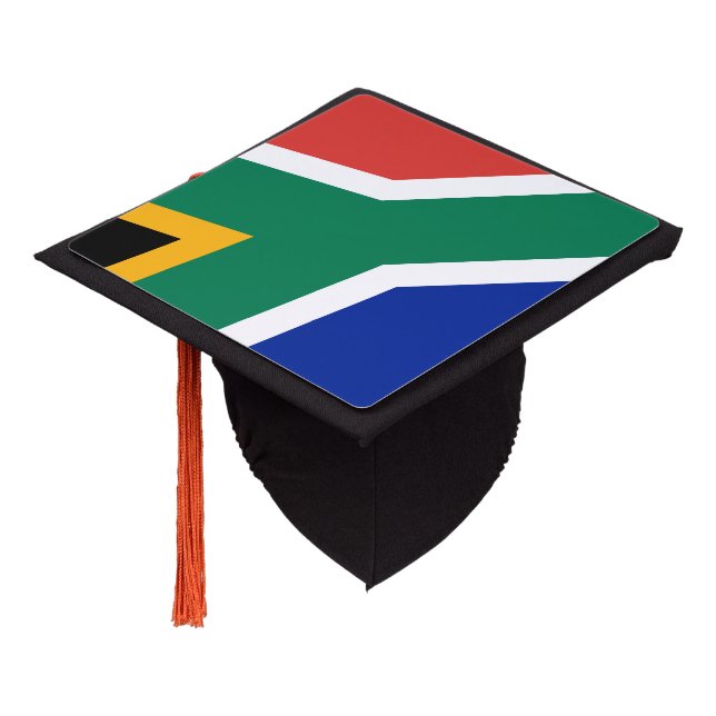 South African flag Graduation Cap Topper (Angled)