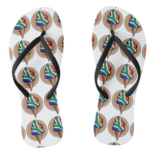 South African flag ice cream TROPICAL Flip Flops