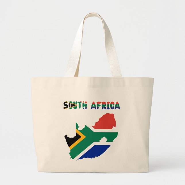 South African flag Large Tote Bag (Front)