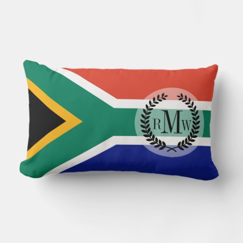 South African Flag Lumbar Pillow