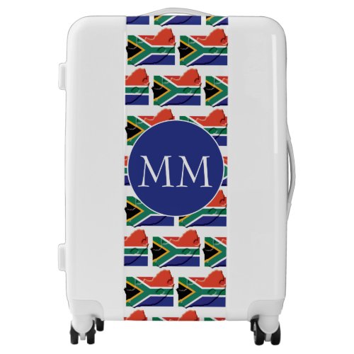 SOUTH AFRICAN Flag Map  Monogram Luggage