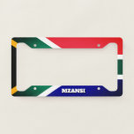 South African Flag Mzansi License Plate Frame at Zazzle