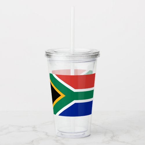 South African Flag of South Africa Acrylic Tumbler