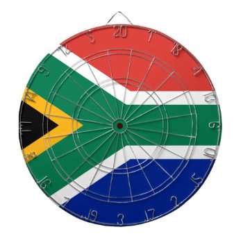 South African Flag Of South Africa Dart Board by Classicville at Zazzle