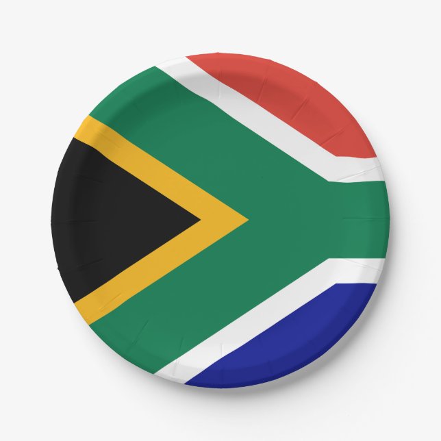 South African Flag Paper Plates (Front)