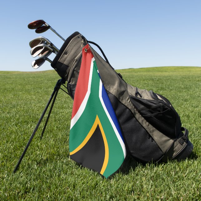 South African Flag & S Africa golf holiday /sports Golf Towel (Green)