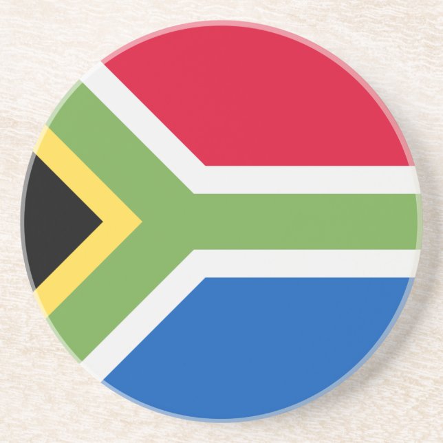 South African Flag Sandstone Coaster (Front)