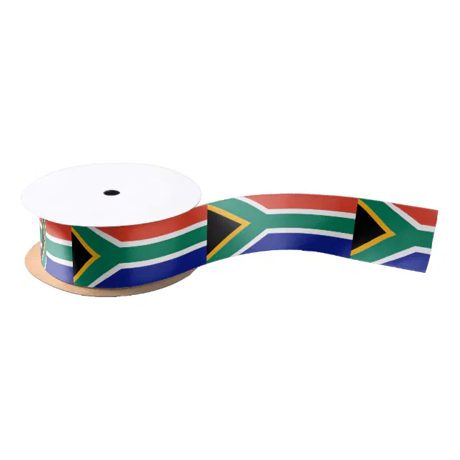 South African Flag Satin Ribbon | Zazzle