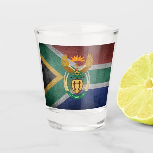 South African flag Shot Glass