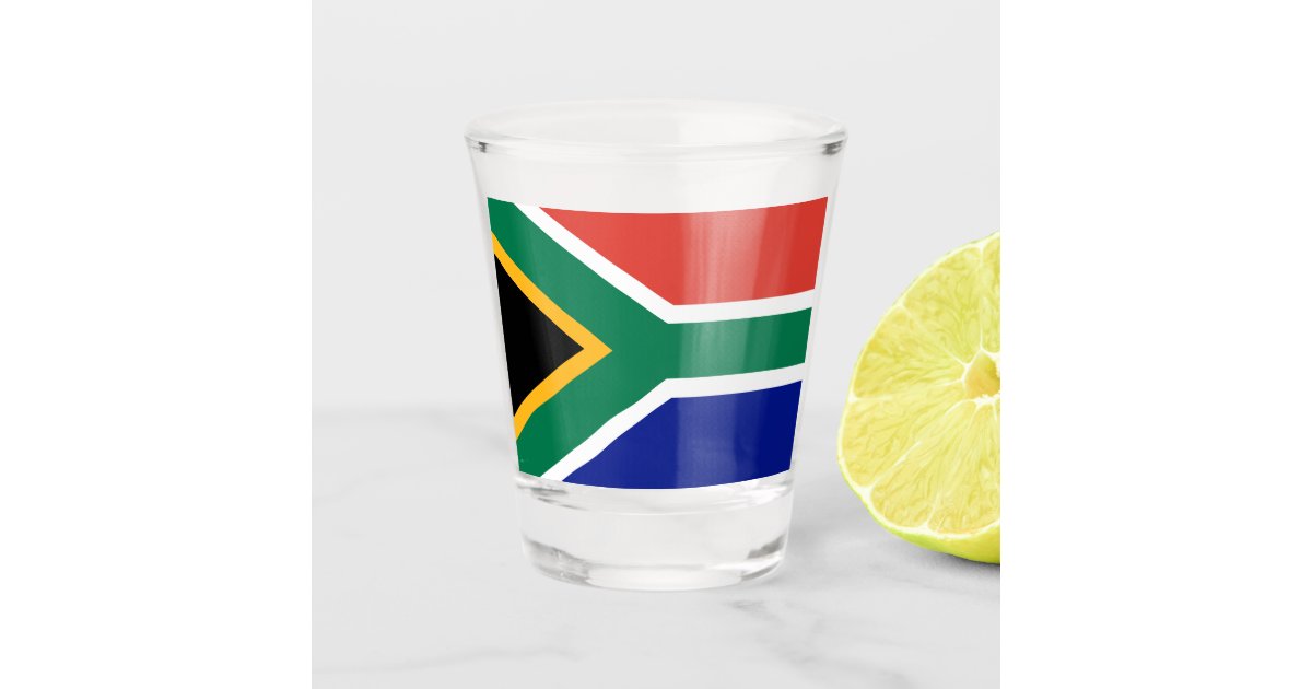 South African Flag Shot Glass Zazzle