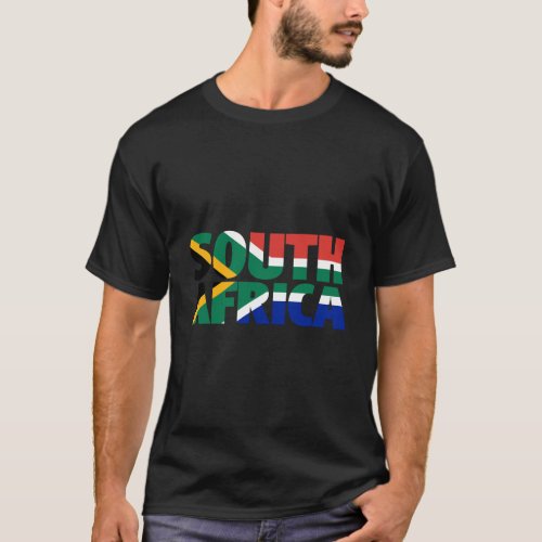 South African Flag South Africa Letters T_Shirt