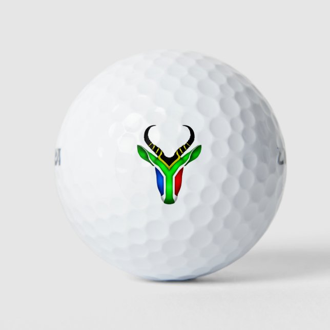 South african flag springbok golf balls (Front)