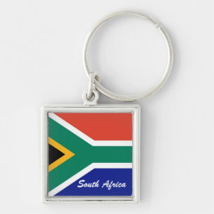 South African flag square flag Keychain