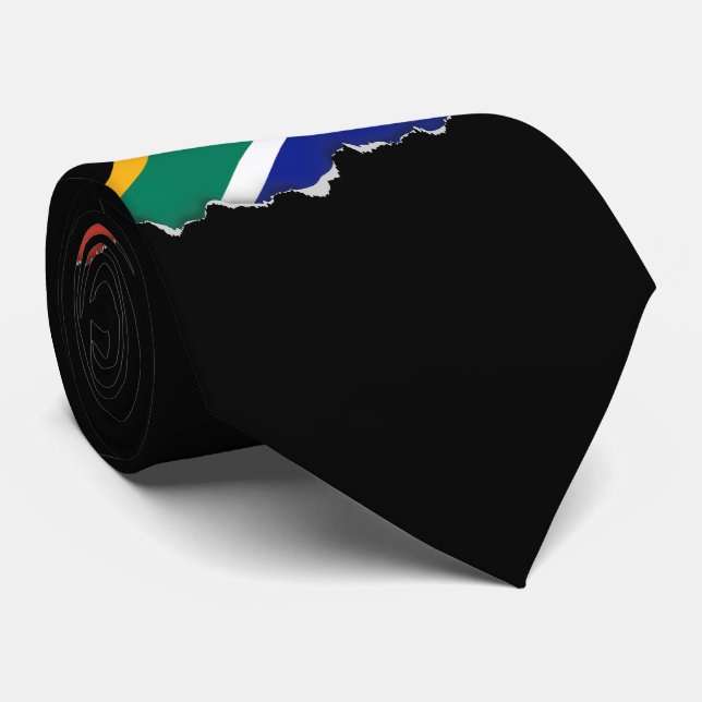 South African Flag Tie (Rolled)