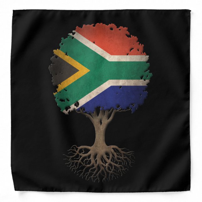 South African Flag Tree of Life Customizable Bandana (Front)