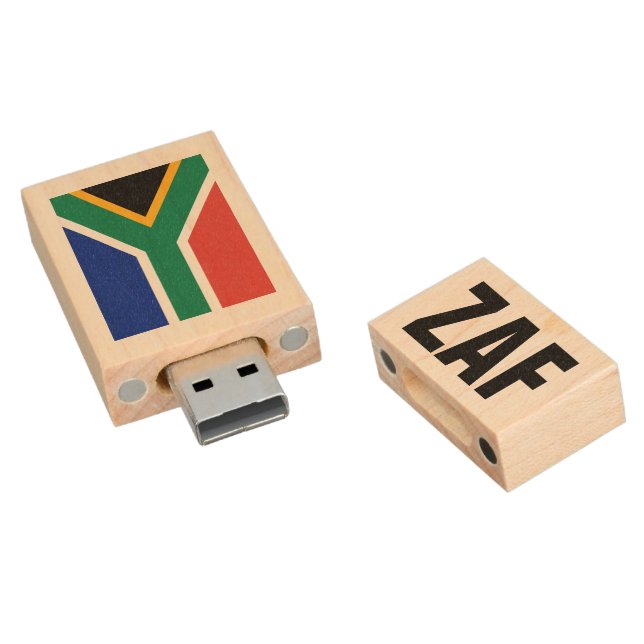 South African flag USB pendrive flash drive (Angled)