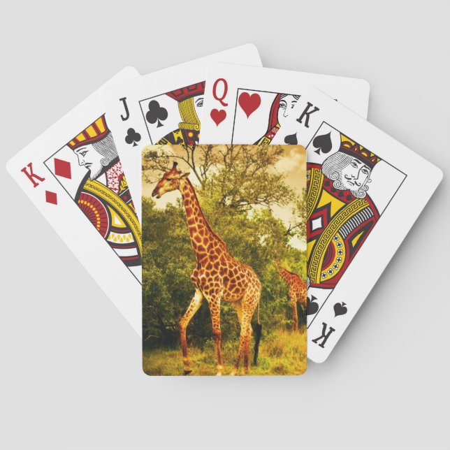 South African giraffes Poker Cards (Back)