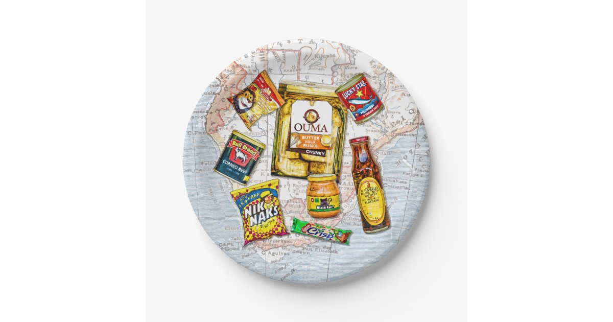 South African Iconic Food Brands Paper Plate | Zazzle.com